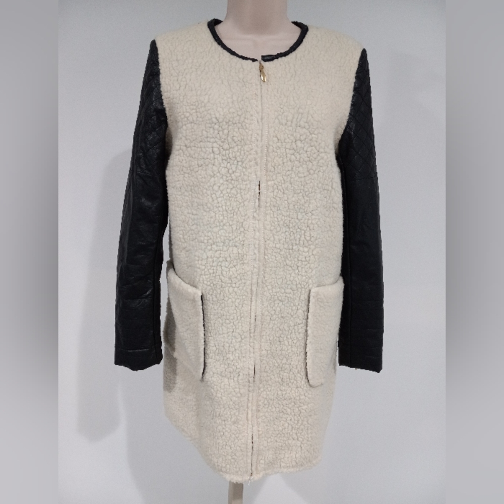 Gianni bini long sherpa jacket  size M